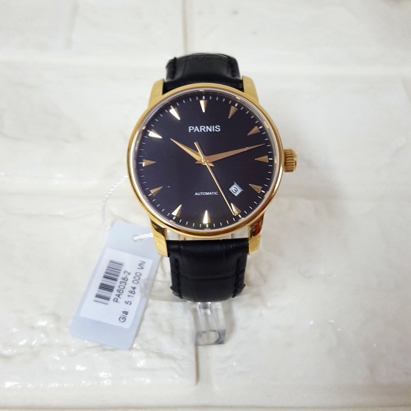 Thiết kế kinh điển đồng hồ nam Parnis PA6038-2
