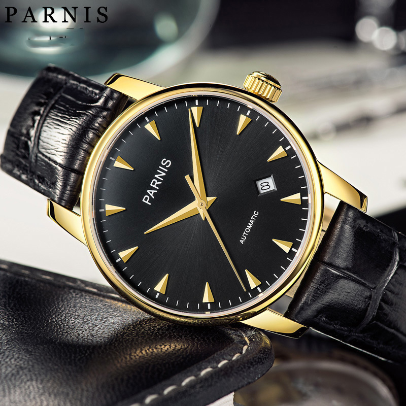 Thiết kế kinh điển đồng hồ nam Parnis PA6038-2