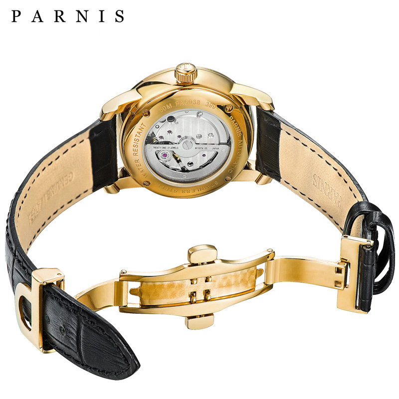 Thiết kế kinh điển đồng hồ nam Parnis PA6038-2