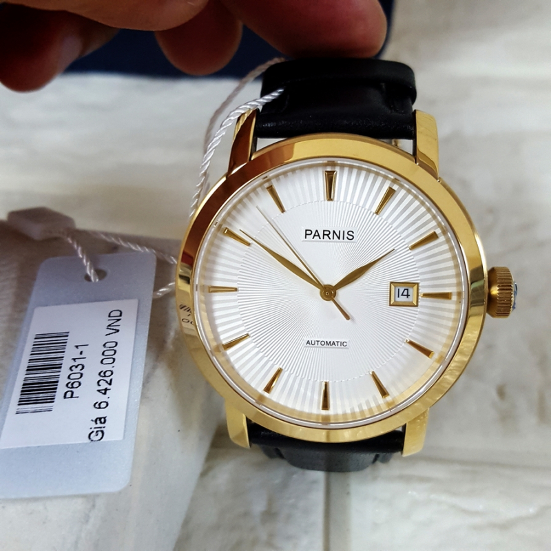 Thiế kế kinh điển đồng hồ nam Parnis P6031-1