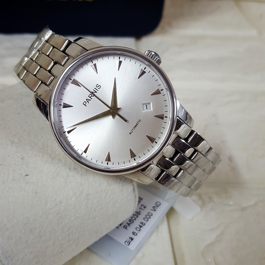 Thiết kế kinh điển đồng hồ nam Parnis PA6038-12