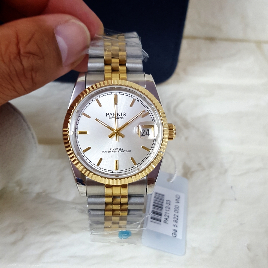 Thiết kế kinh điển của rolex đồng hồ nam Parnis PA2112-33