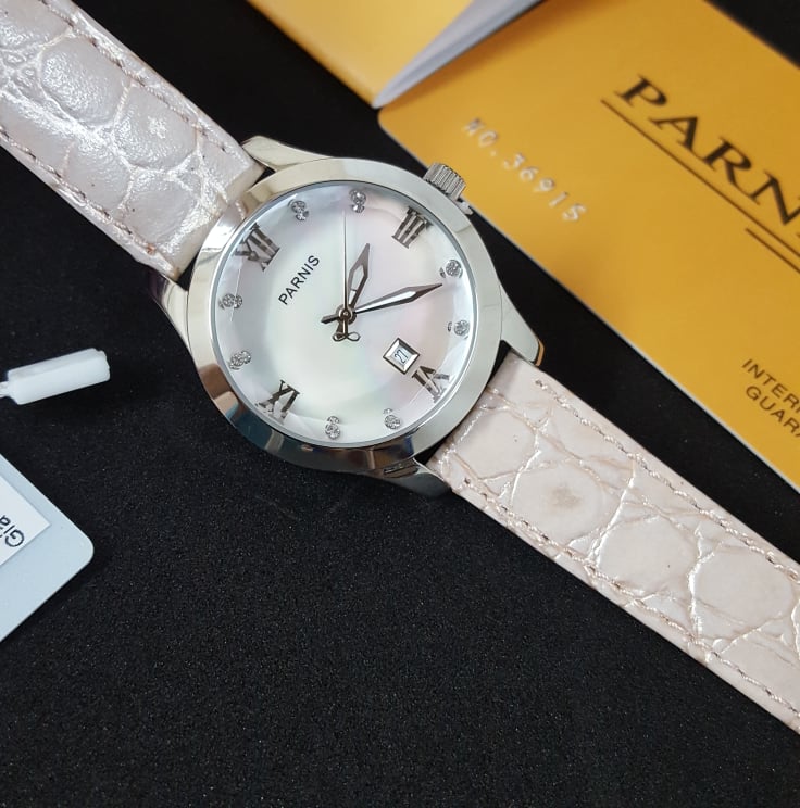 Thiết kế kinh điển đồng hồ nữ Parnis PA6005-2