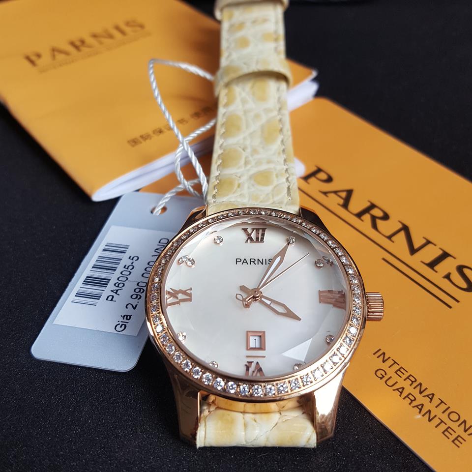 Thiết kế kinh điển đồng hồ nữ Parnis PA6005-5