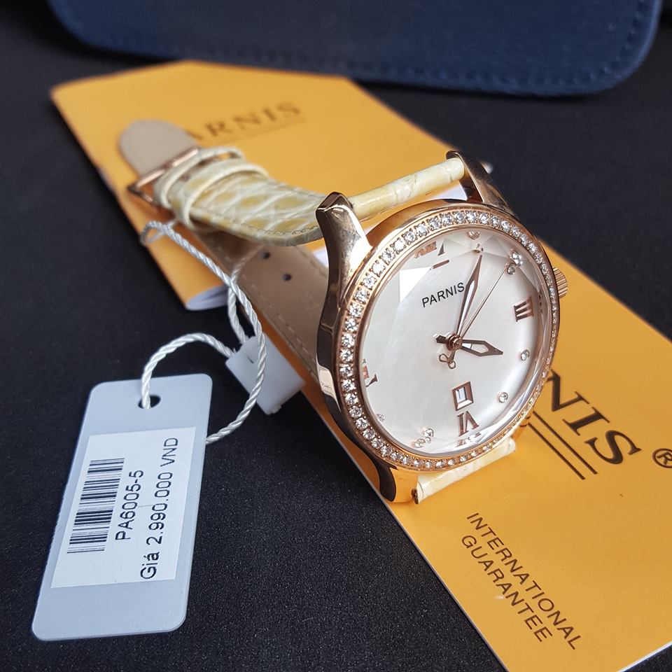 Thiết kế kinh điển đồng hồ nữ Parnis PA6005-5