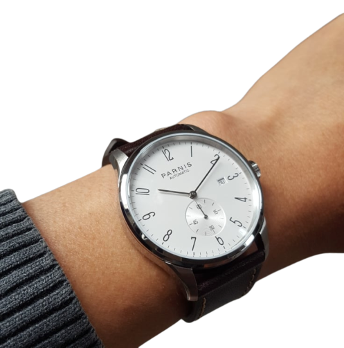 Thiết kế kinh điển của Nomos đồng hồ nam parnis PA2123-2