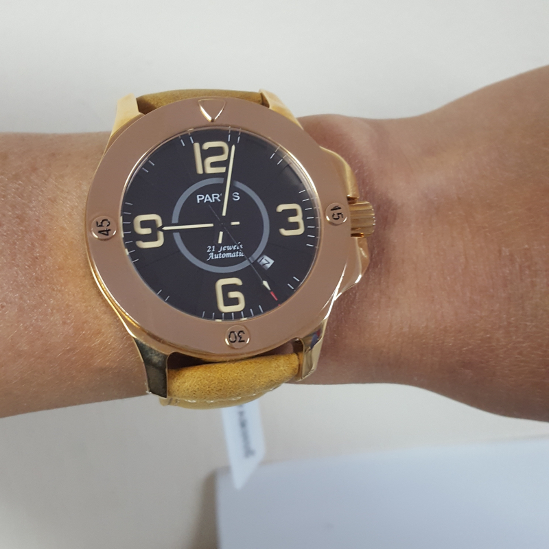 Thiết kế kinh điển của Panerai đồng hồ nam Parnis PA6035-1