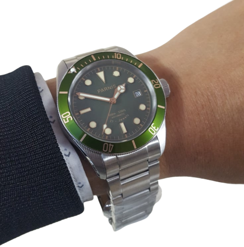 Thiết kế kinh điển của rolex đồng hồ nam Parnis PA6050-5