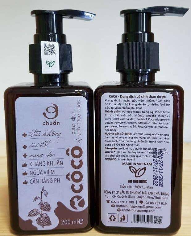Dung dịch vệ sinh phụ nữ Cô Cô của An Thái Hưng