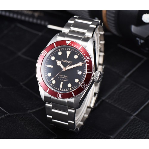 Thiết kế kinh điển của rolex đồng hồ nam Parnis PA6050-2