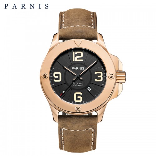 Thiết kế kinh điển của Panerai đồng hồ nam Parnis PA6035-1
