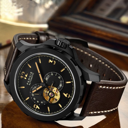 Thiết kế kinh điển của panerai đồng hồ nam Parnis PA6078-2