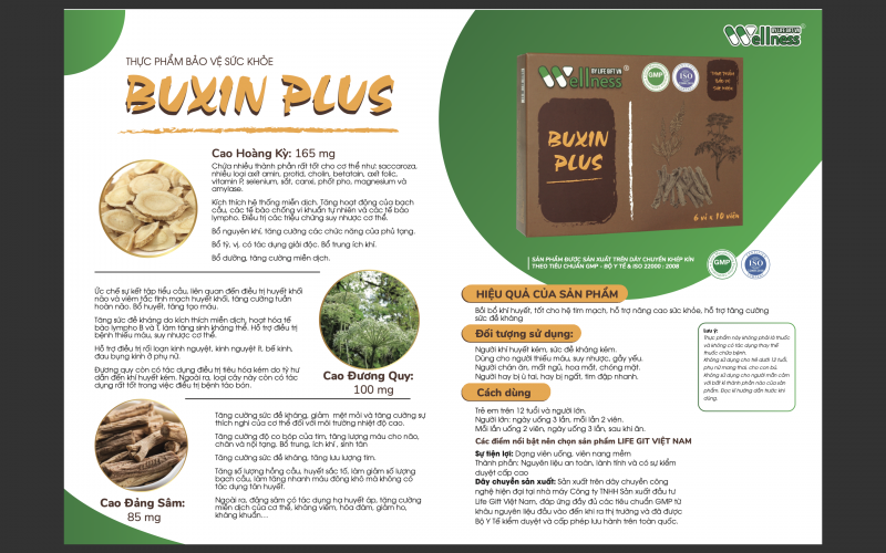 Thực phẩm bổ khí huyết Buxin Plus