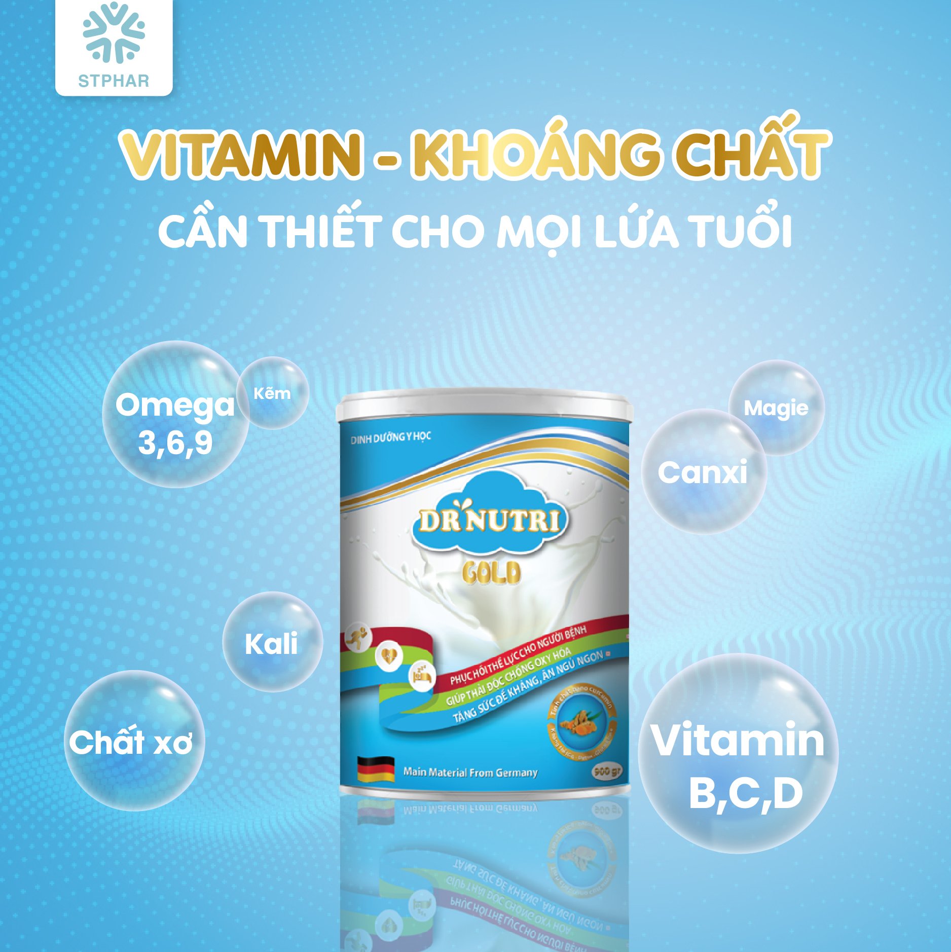 Sữa nghệ tăng cân Dr. Nutri Gold 900gr