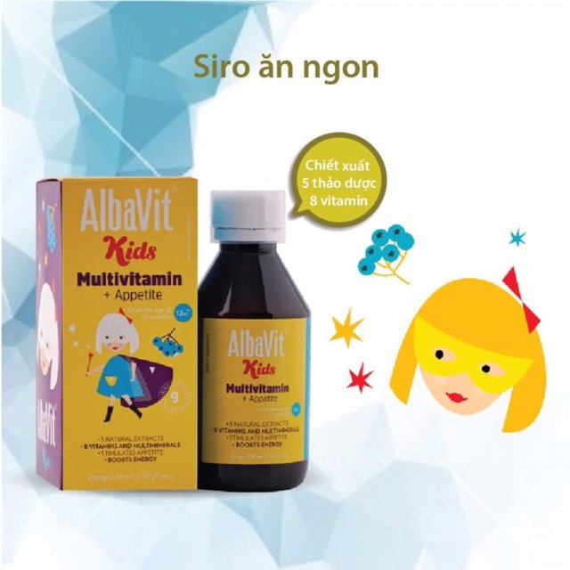 Siro ăn ngon và tăng cường đề kháng Albavit Mutivitamin (tuyển CTV 0934449922)