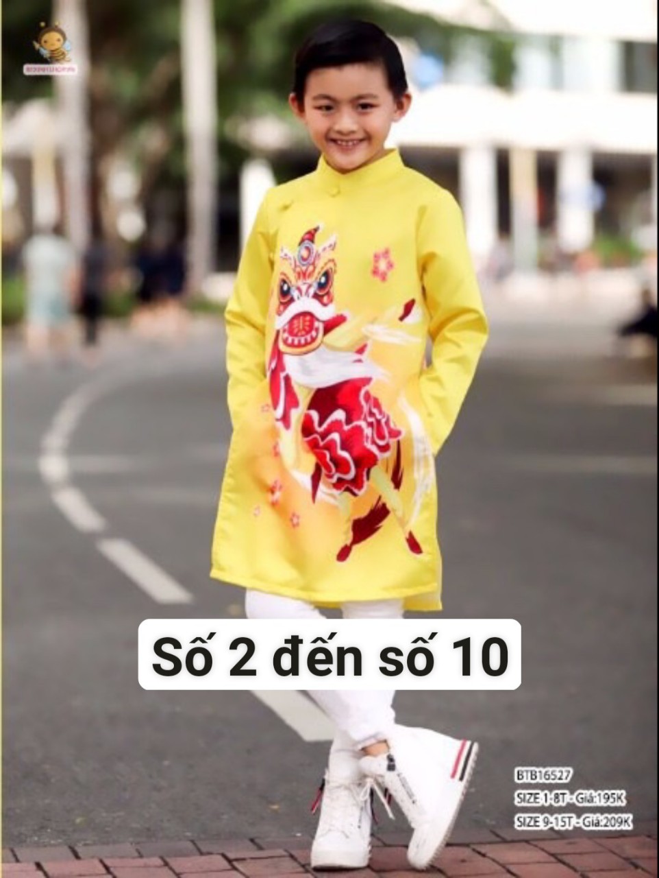Áo dài bé trai size 2-10 tuổi