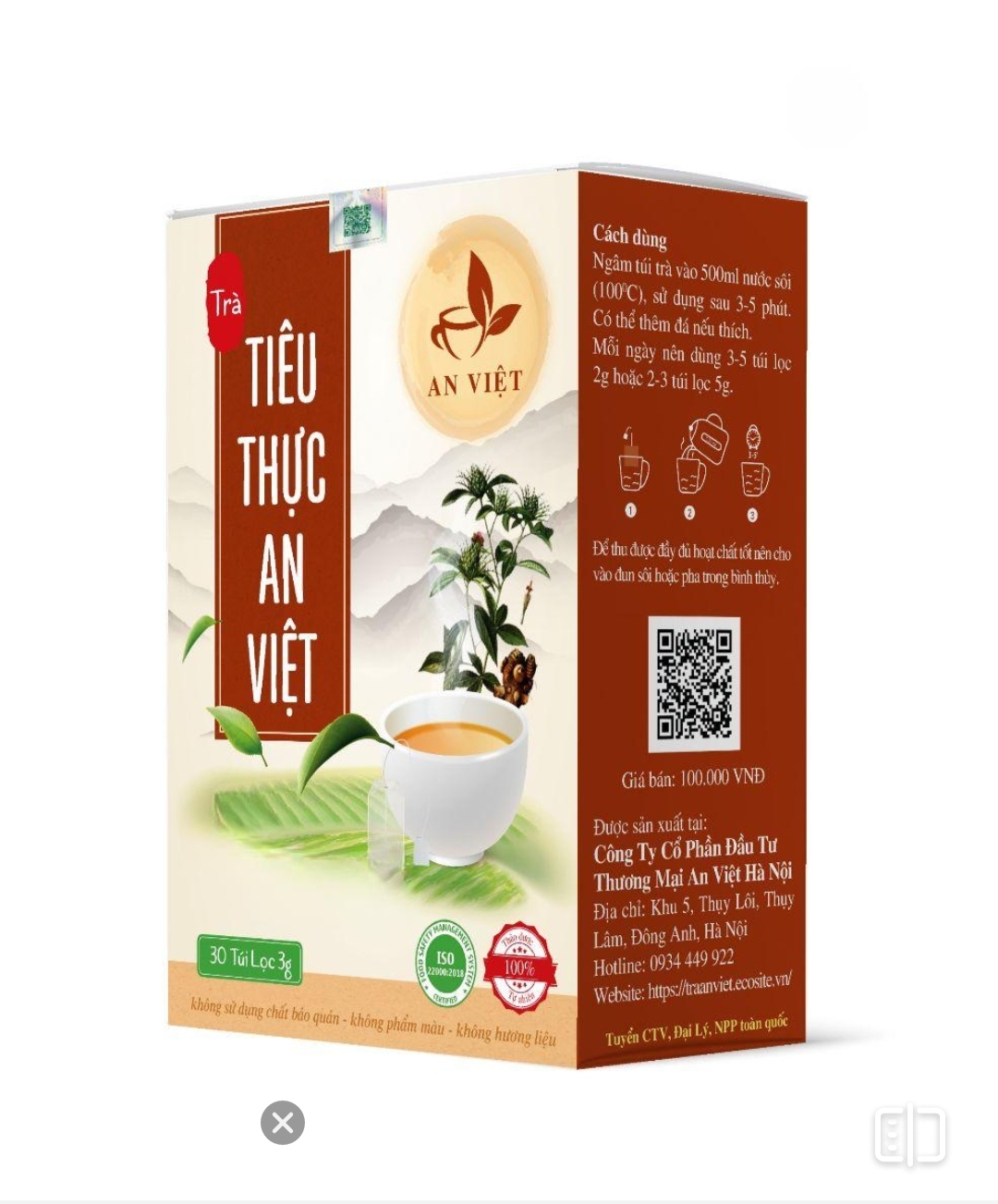 Trà tiêu Thực An Việt 25*5 gam (tuyển NPP độc quyền tỉnh 0934449922)